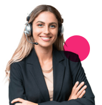 a woman in a headset