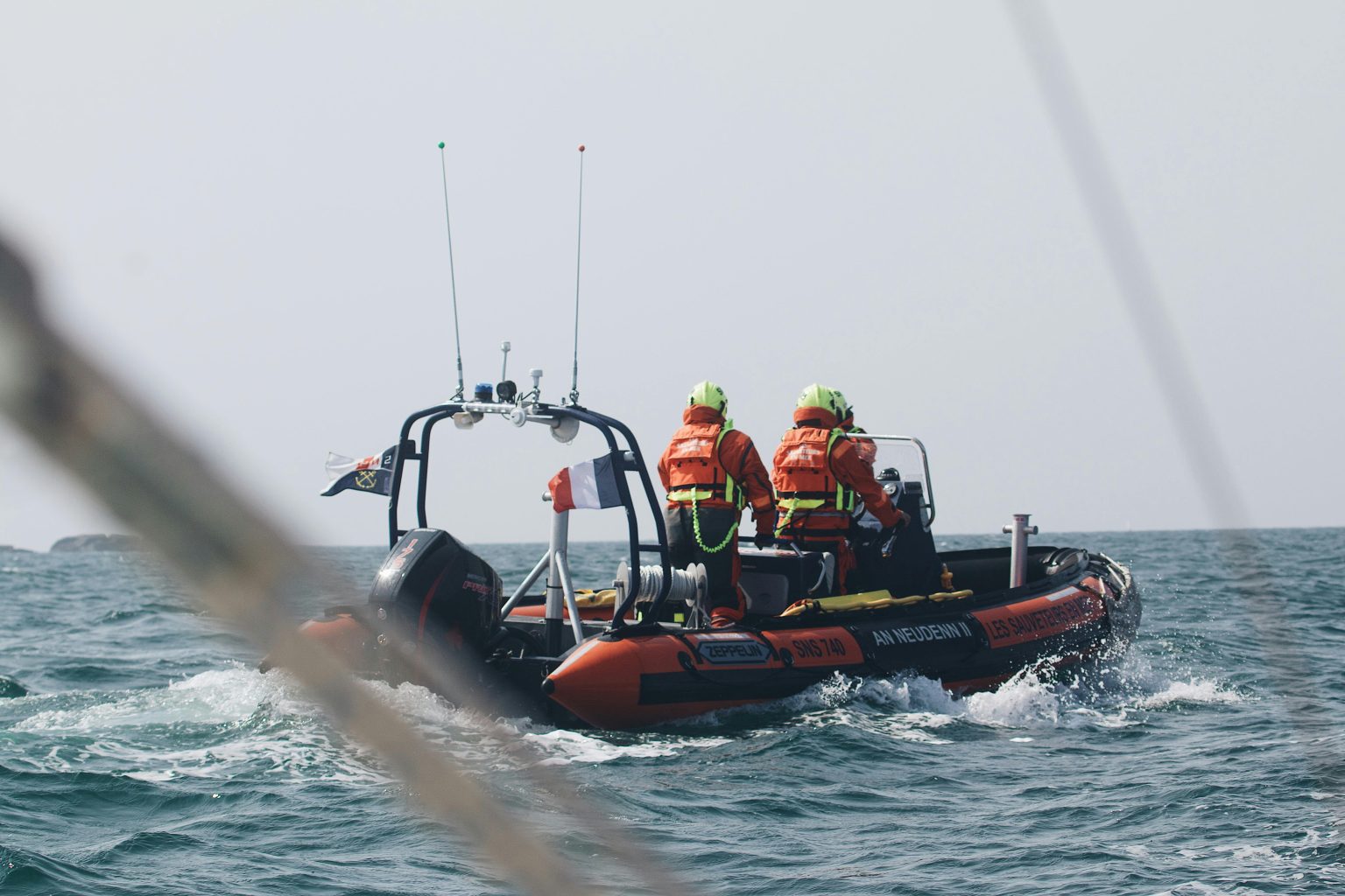 the coastguard on a boat